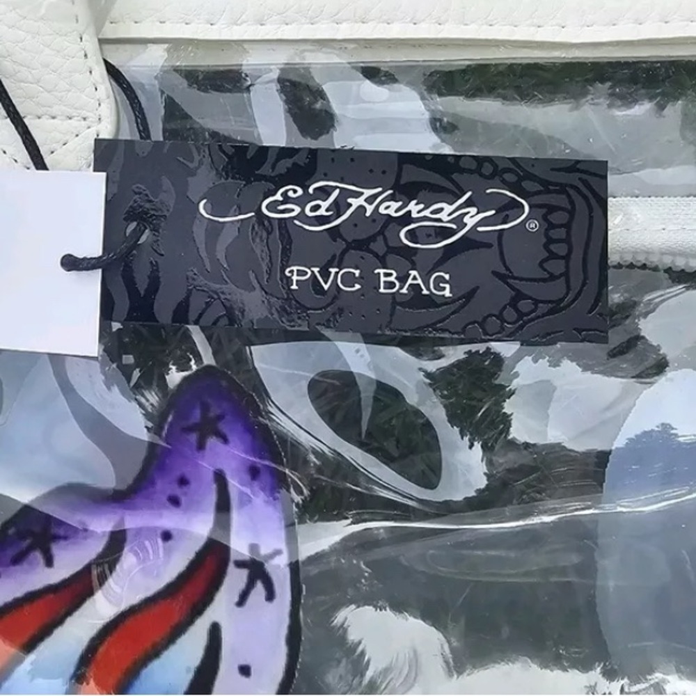 Ed Hardy Butterfly Clear Tote Bag NWT 🦋 MSRP $159 - Picture 14 of 16